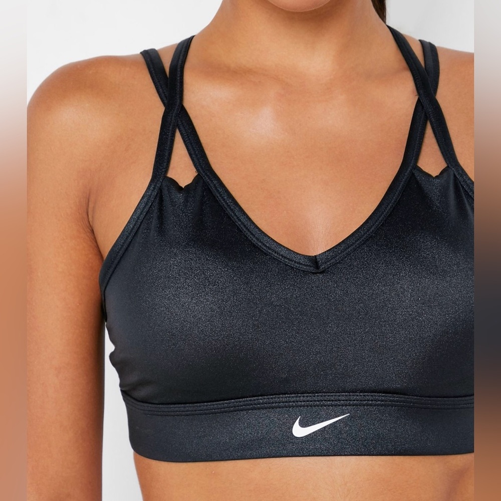 Nike Black Strappy Cute Sports Bra Women Small NEW